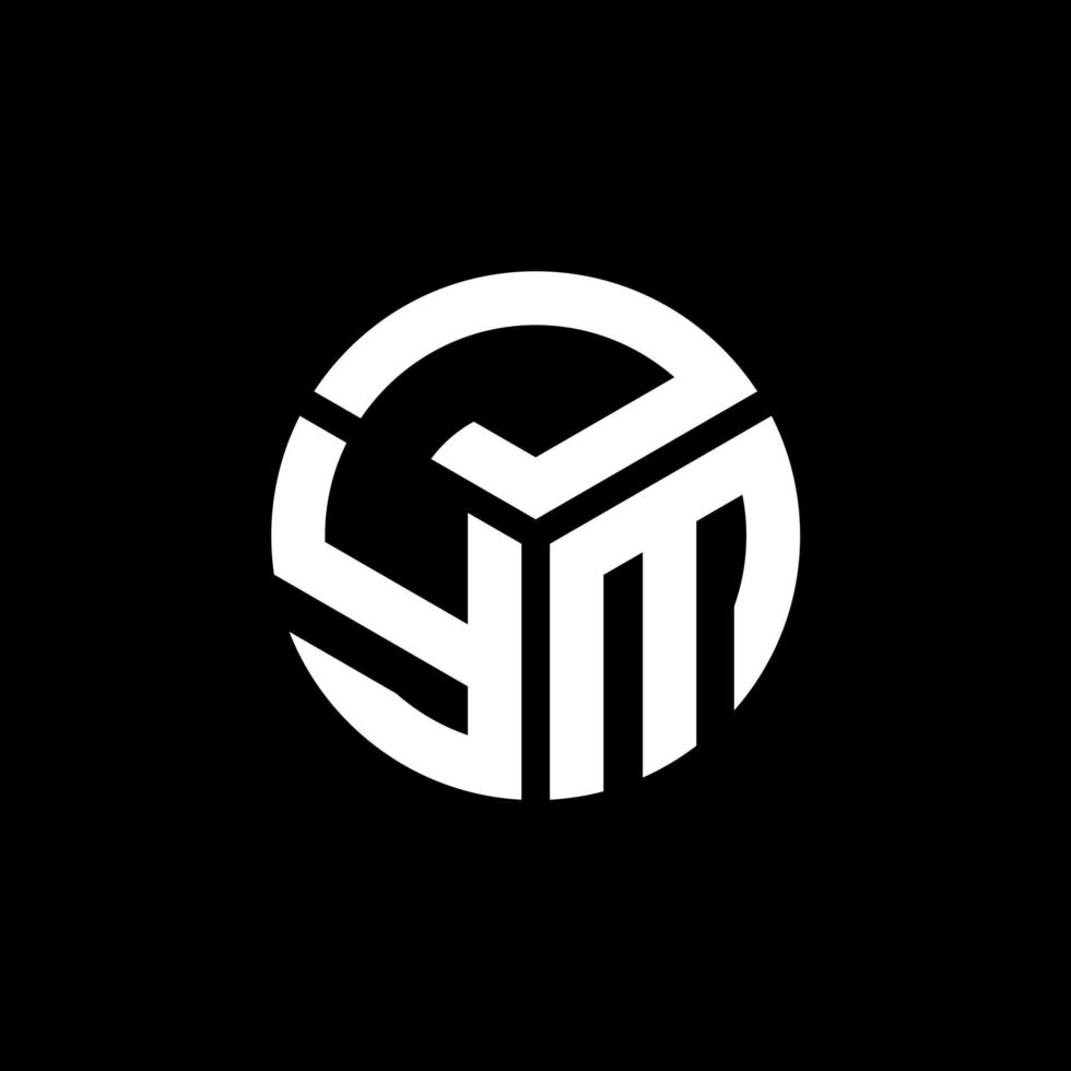 JYM letter logo design on black background. JYM creative initials letter logo concept. JYM letter design. vector