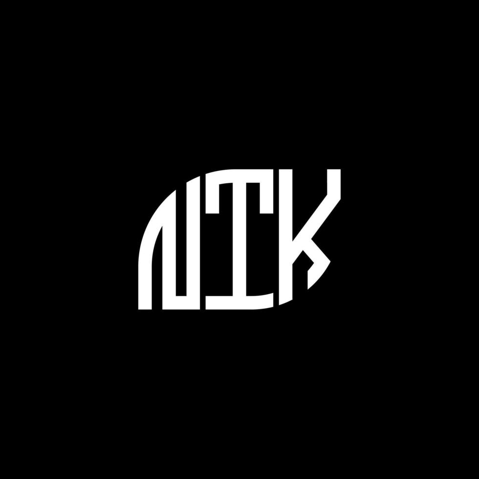 diseño de logotipo de letra ntk sobre fondo negro. concepto de logotipo de letra de iniciales creativas ntk. diseño de letras ntk. vector