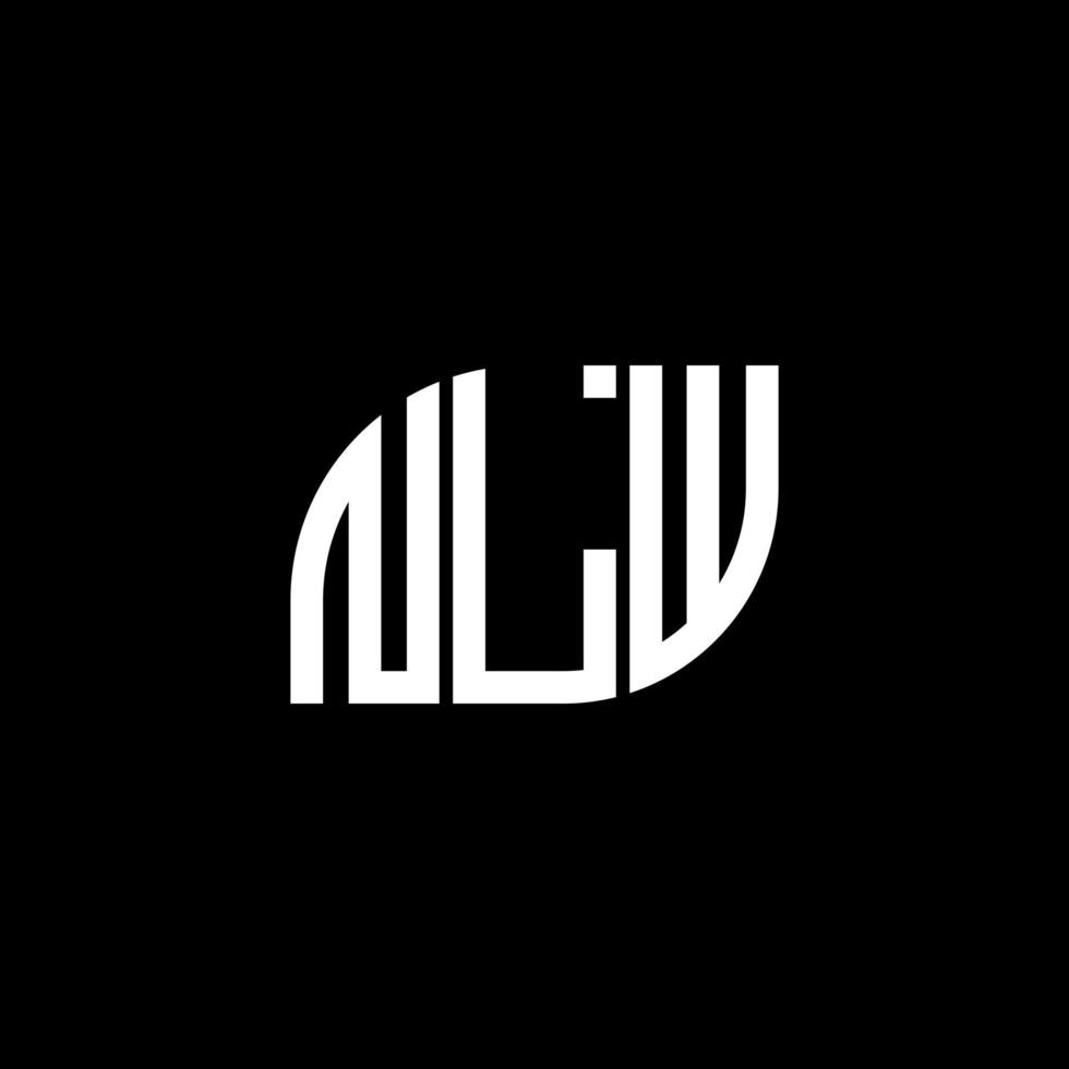 NLW letter logo design on BLACK background. NLW creative initials letter logo concept. NLW letter design. vector