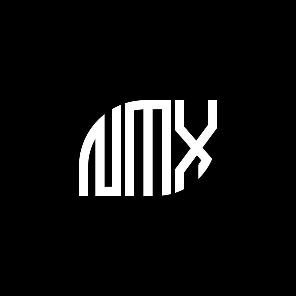 diseño del logotipo de la letra nmx sobre fondo negro. Concepto de logotipo de letra de iniciales creativas nmx. diseño de letras nmx. vector