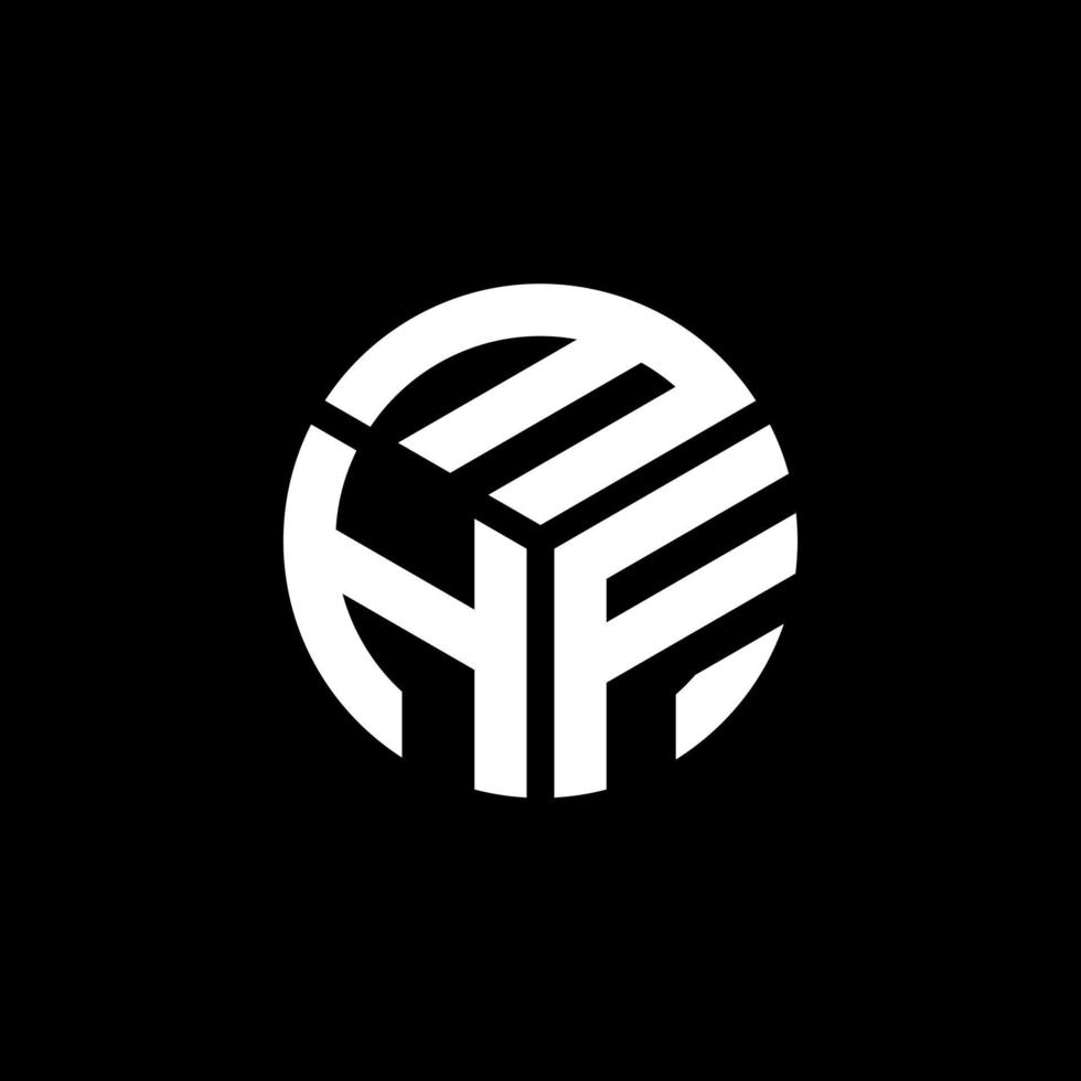 MHF letter logo design on black background. MHF creative initials letter logo concept. MHF letter design. vector