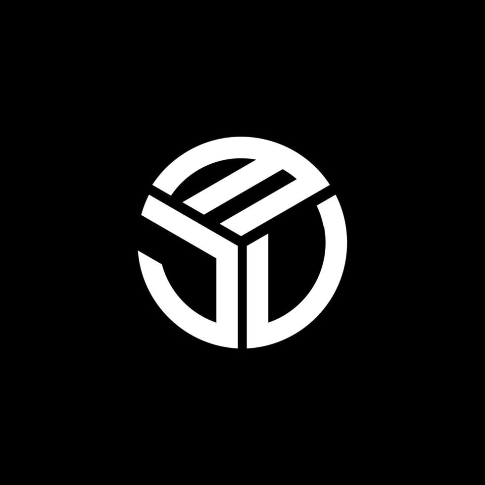 MJU letter logo design on black background. MJU creative initials letter logo concept. MJU letter design. vector