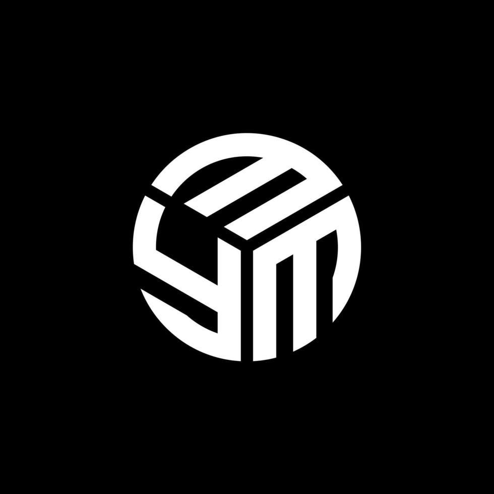 MYM letter logo design on black background. MYM creative initials letter logo concept. MYM letter design. vector