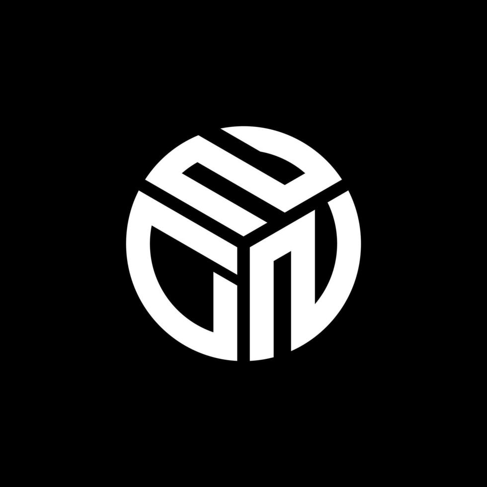 NDN letter logo design on black background. NDN creative initials letter logo concept. NDN letter design. vector