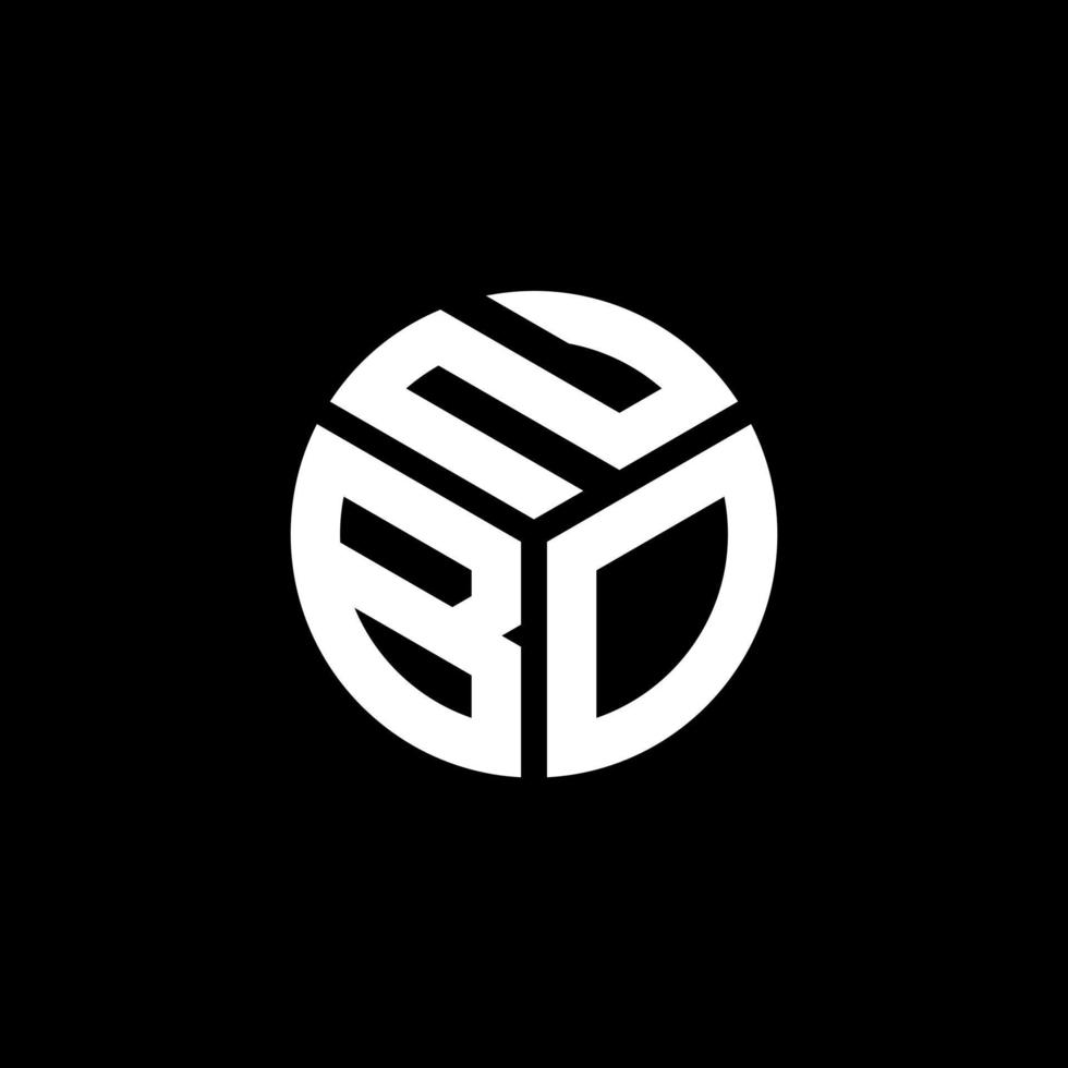 diseño de logotipo de letra nbo sobre fondo negro. concepto de logotipo de letra inicial creativa nbo. diseño de letras nbo. vector