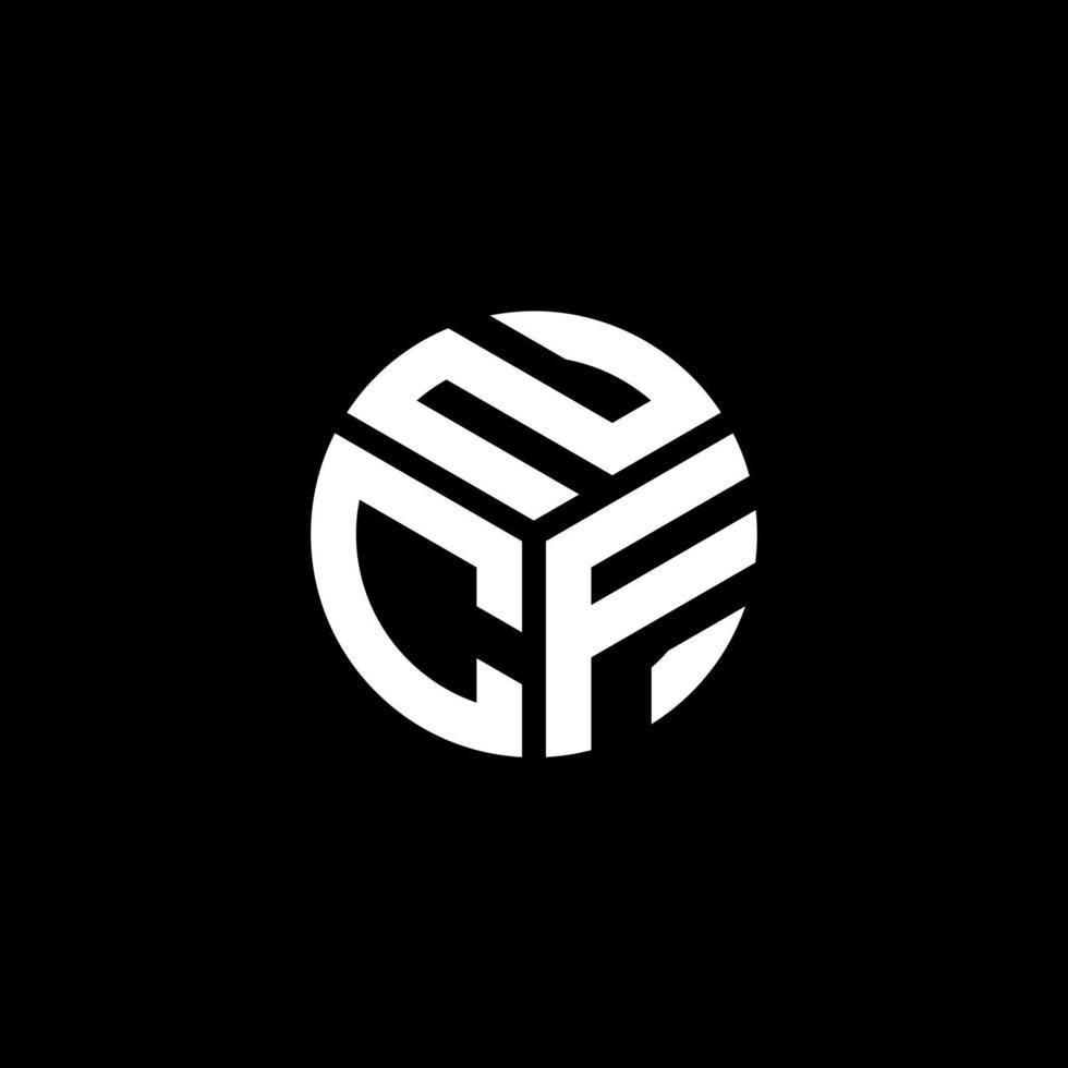 NCF letter logo design on black background. NCF creative initials letter logo concept. NCF letter design. vector