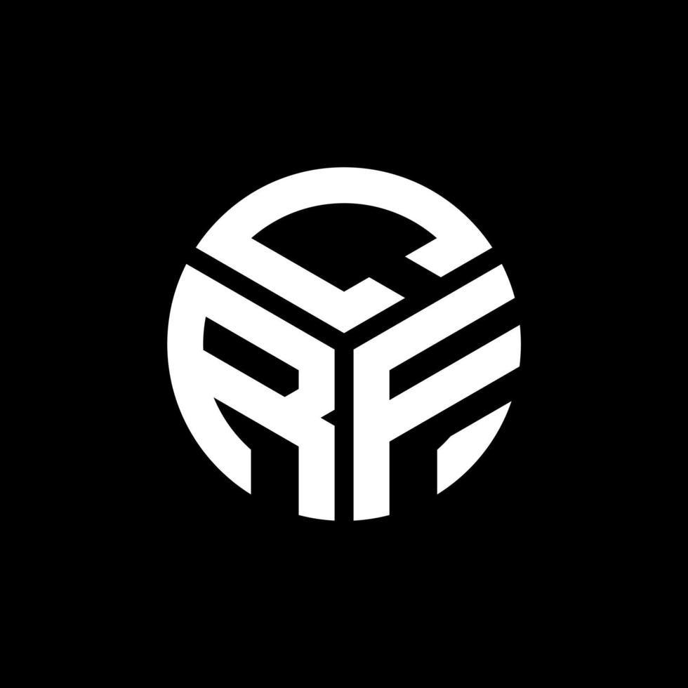 CRF letter logo design on black background. CRF creative initials