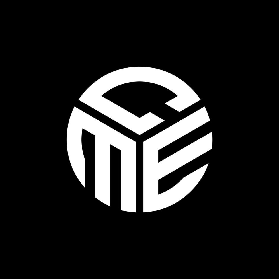CME letter logo design on black background. CME creative initials letter logo concept. CME
