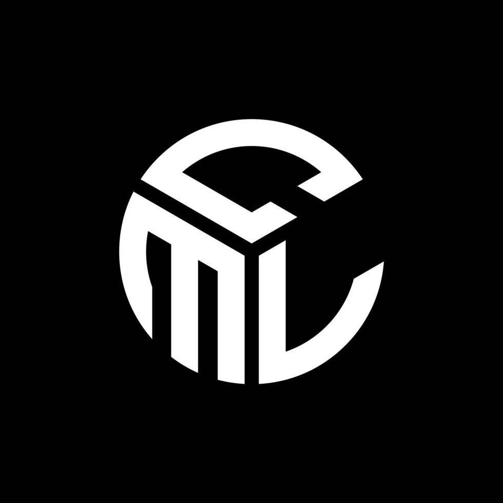 CML letter logo design on black background. CML creative initials letter logo concept. CML letter design. vector