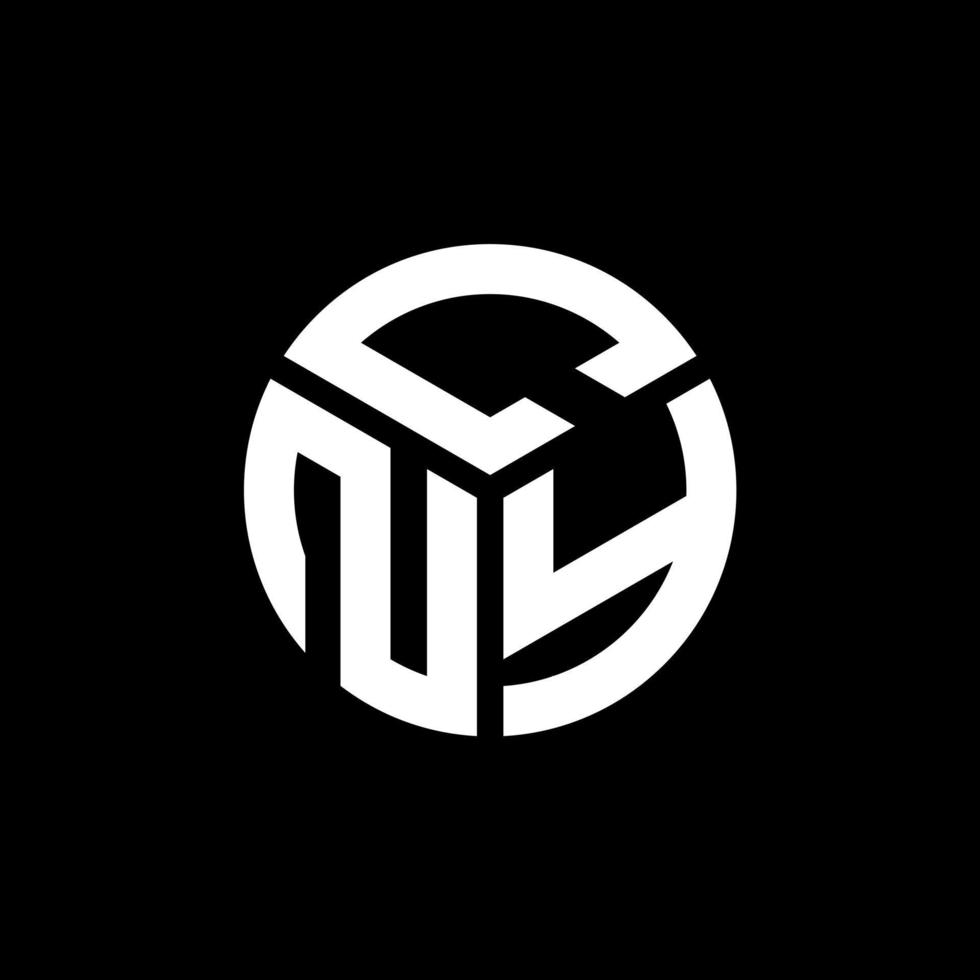 CNY letter logo design on black background. CNY creative initials letter logo concept. CNY letter design. vector