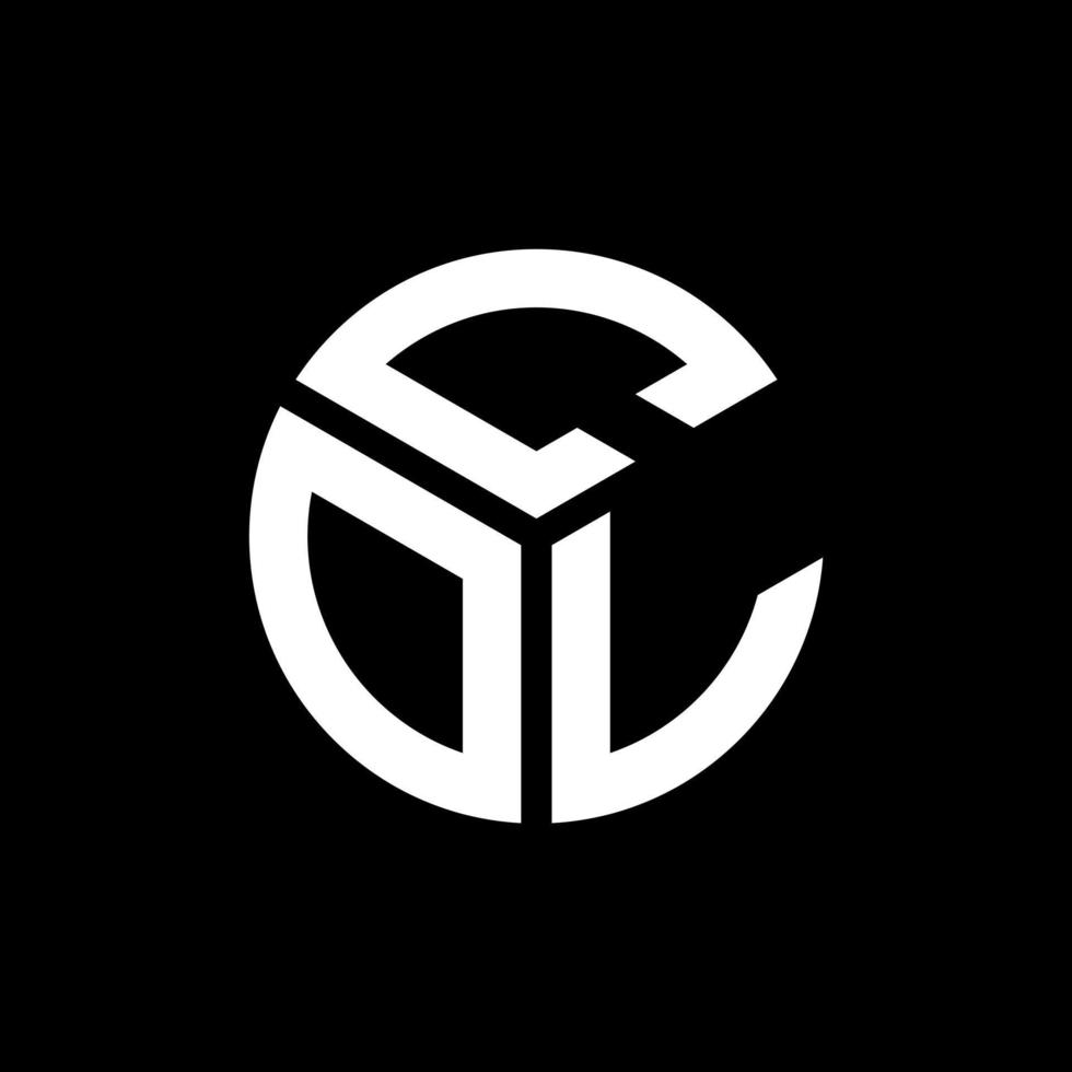 COL letter logo design on black background. COL creative initials letter logo concept. COL letter design. vector