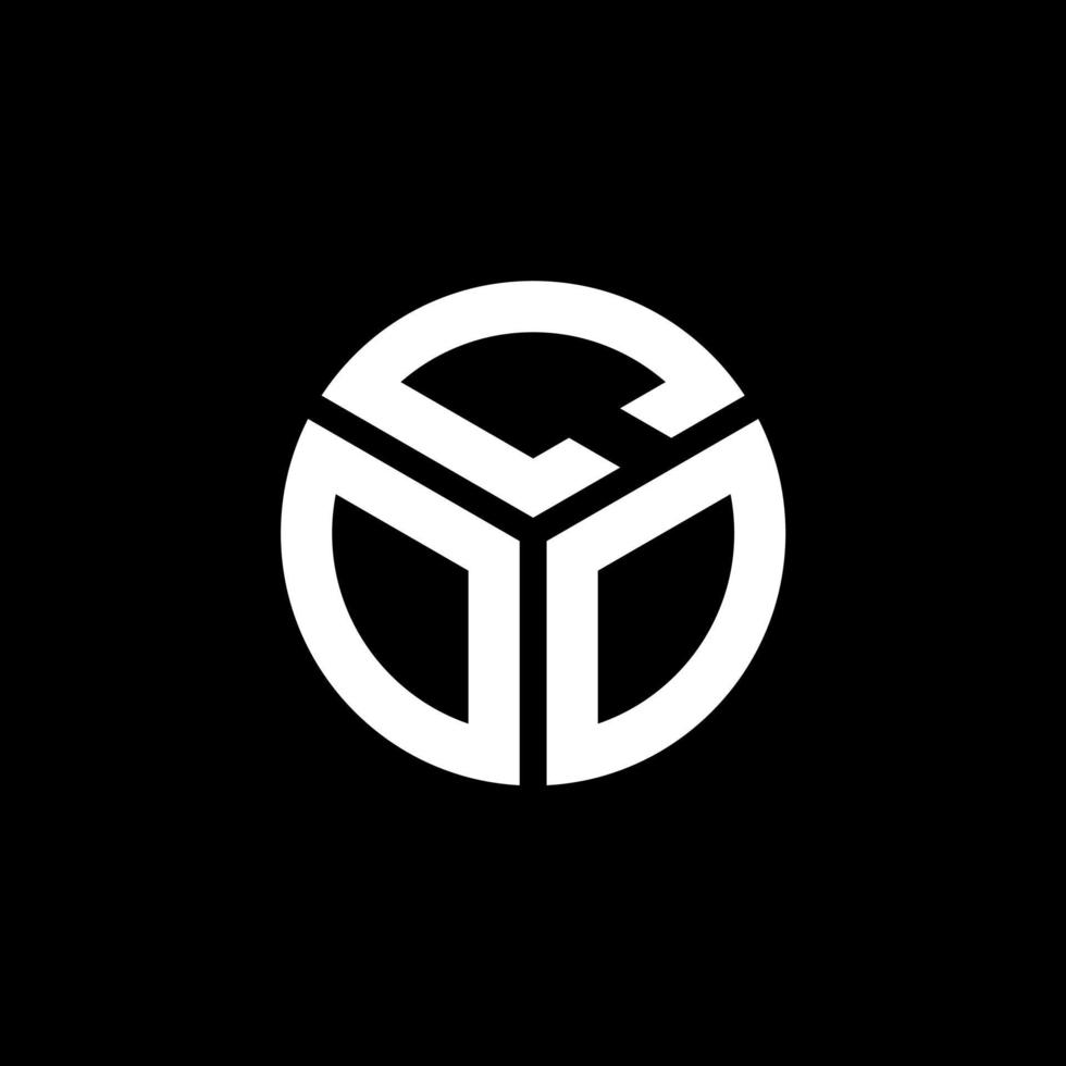 COO letter logo design on black background. COO creative initials letter logo concept. COO letter design. vector