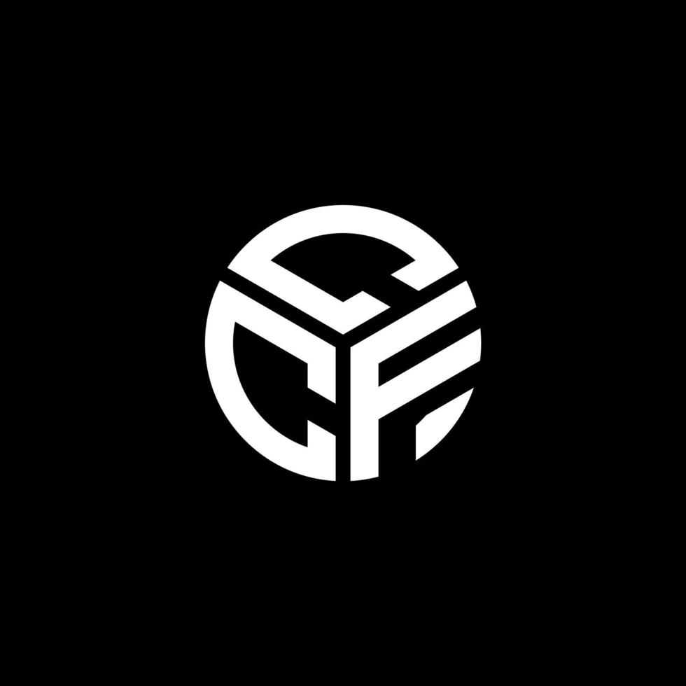 CCF letter logo design on black background. CCF creative initials letter logo concept. CCF letter design. vector