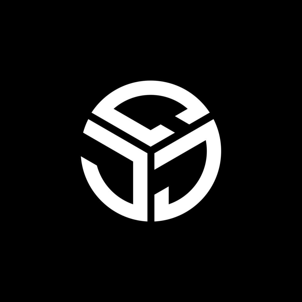 CJJ letter logo design on black background. CJJ creative initials letter logo concept. CJJ letter design. vector