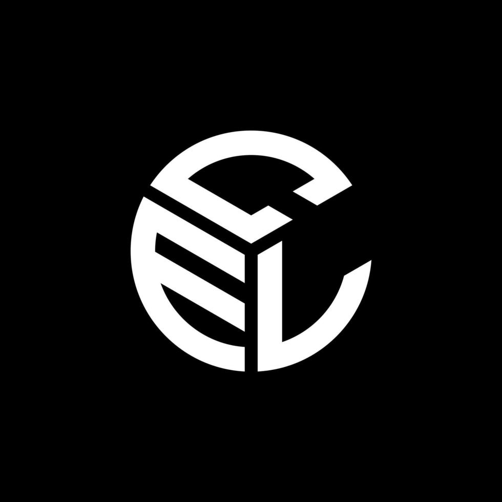 CEL letter logo design on black background. CEL creative initials letter logo concept. CEL letter design. vector
