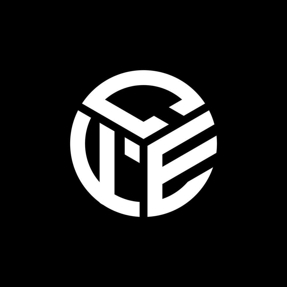 diseño del logotipo de la letra cfe sobre fondo negro. cfe creative iniciales carta logo concepto. diseño de carta cfe. vector
