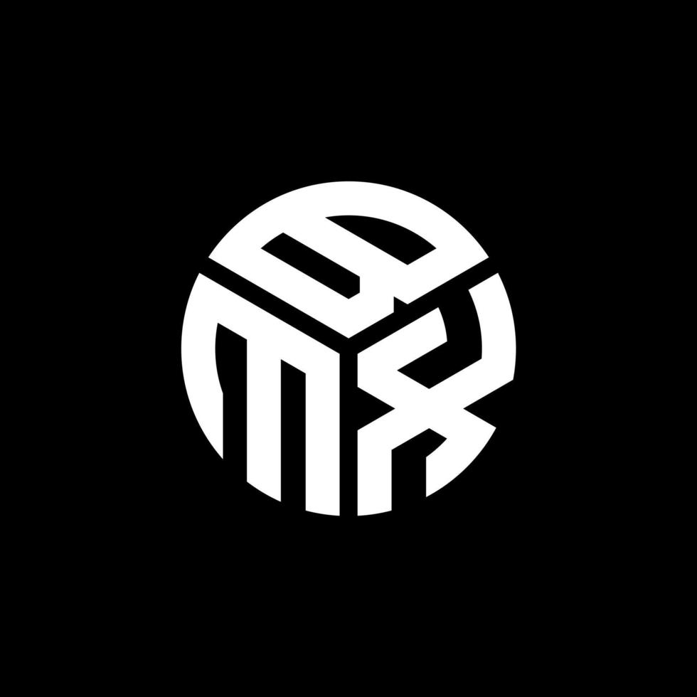 BMX letter logo design on black background. BMX creative initials letter logo concept. BMX letter design. vector