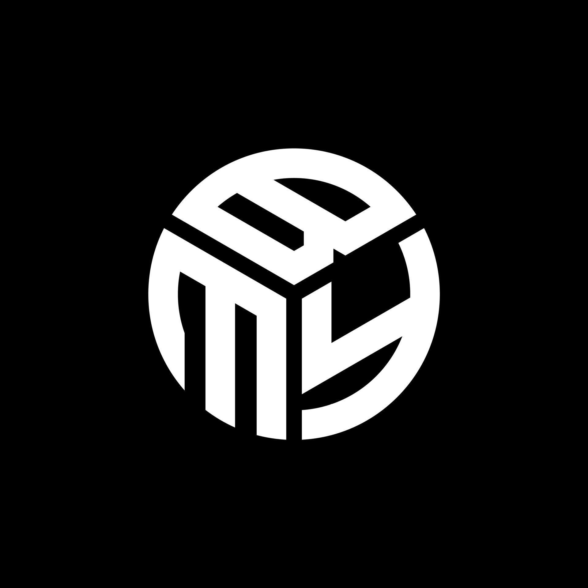 BMY letter logo design on black background. BMY creative initials