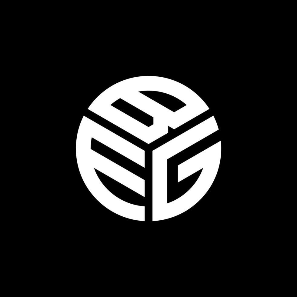 BEG letter logo design on black background. BEG creative initials letter logo concept. BEG letter design. vector