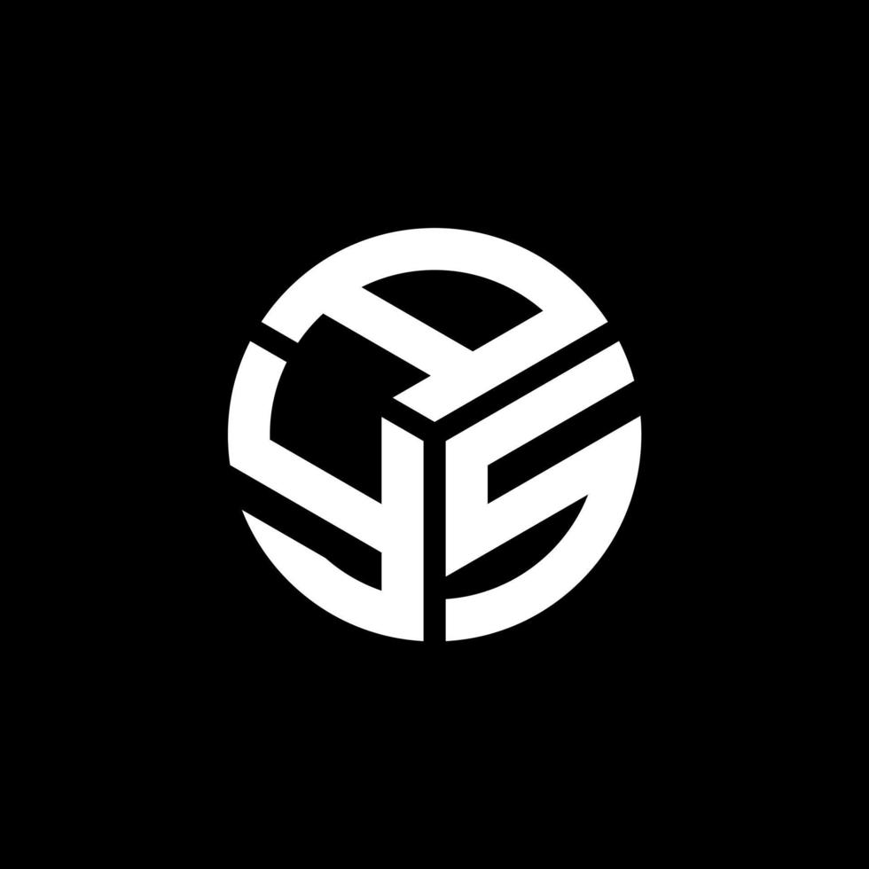 AYS letter logo design on black background. AYS creative initials letter logo concept. AYS letter design. vector