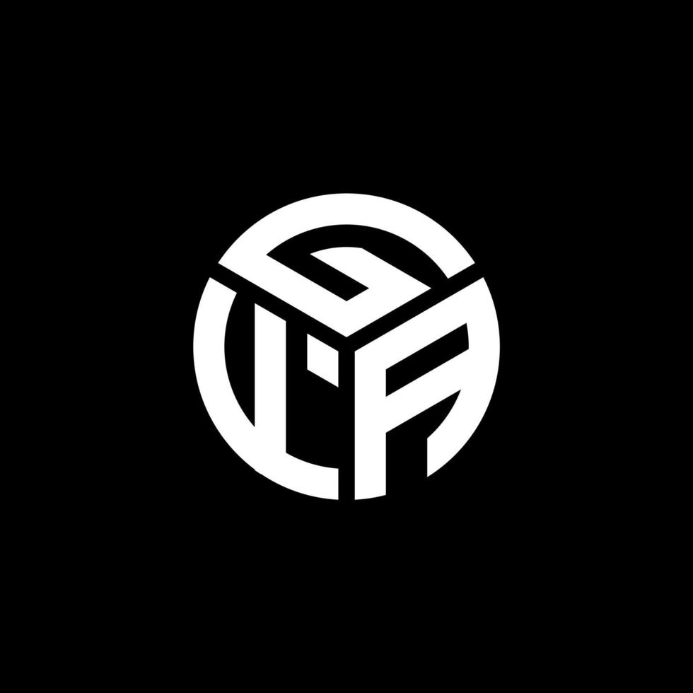 diseño de logotipo de letra gfa sobre fondo negro. concepto de logotipo de letra de iniciales creativas gfa. diseño de carta gfa. vector
