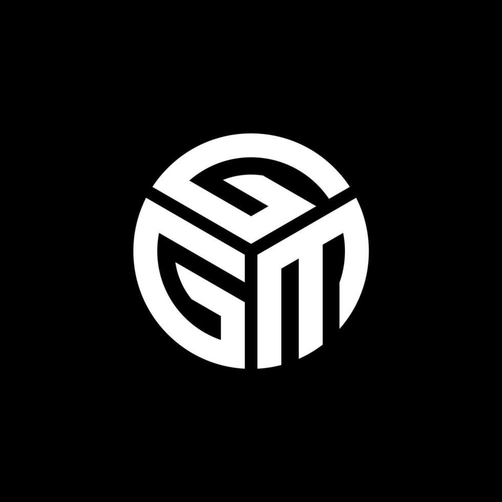 GGM letter logo design on black background. GGM creative initials letter logo concept. GGM letter design. vector