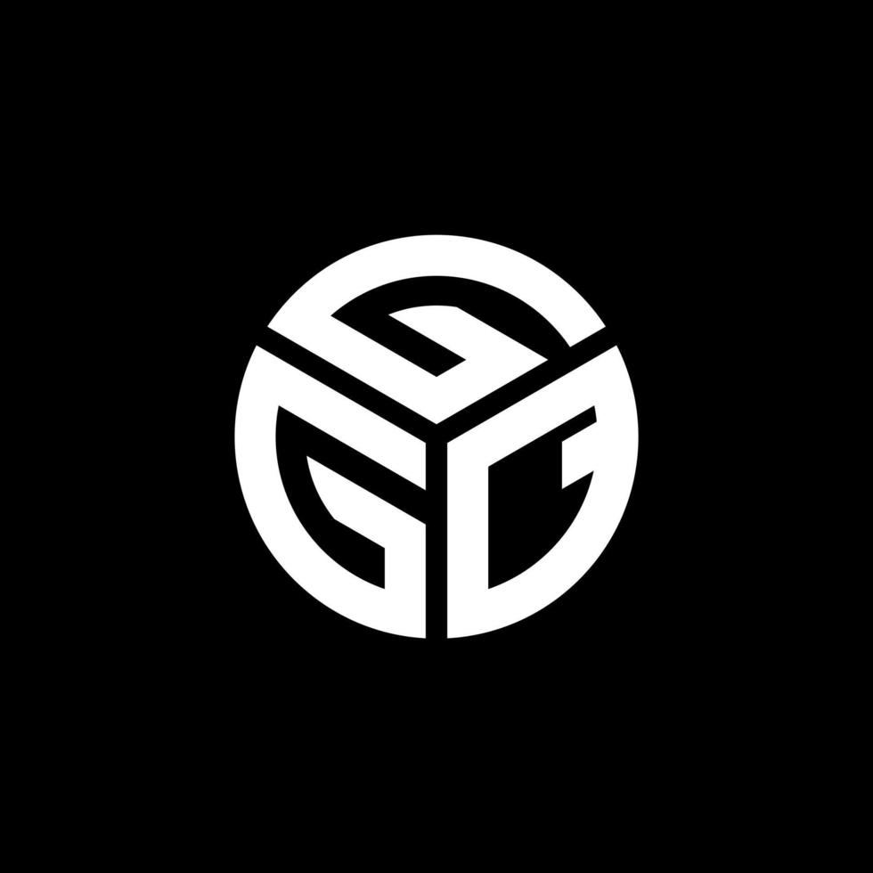 GGQ letter logo design on black background. GGQ creative initials letter logo concept. GGQ letter design. vector