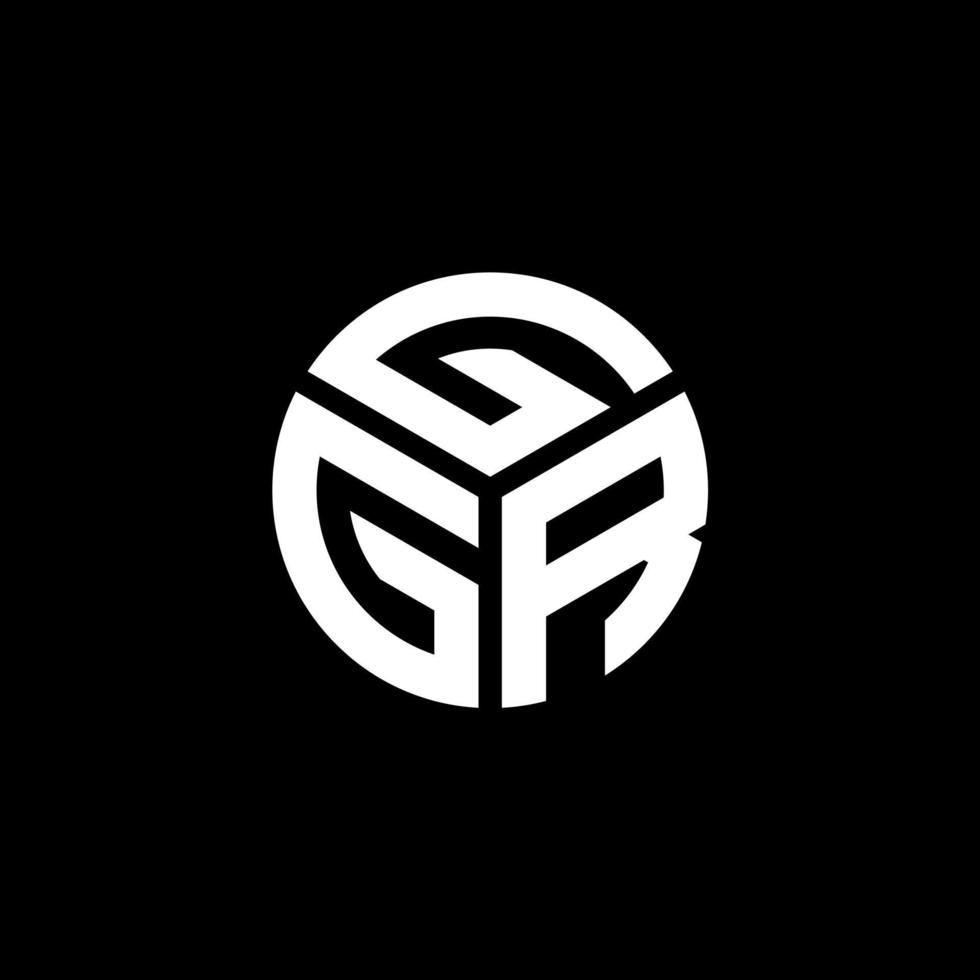 GGR letter logo design on black background. GGR creative initials letter logo concept. GGR letter design. vector