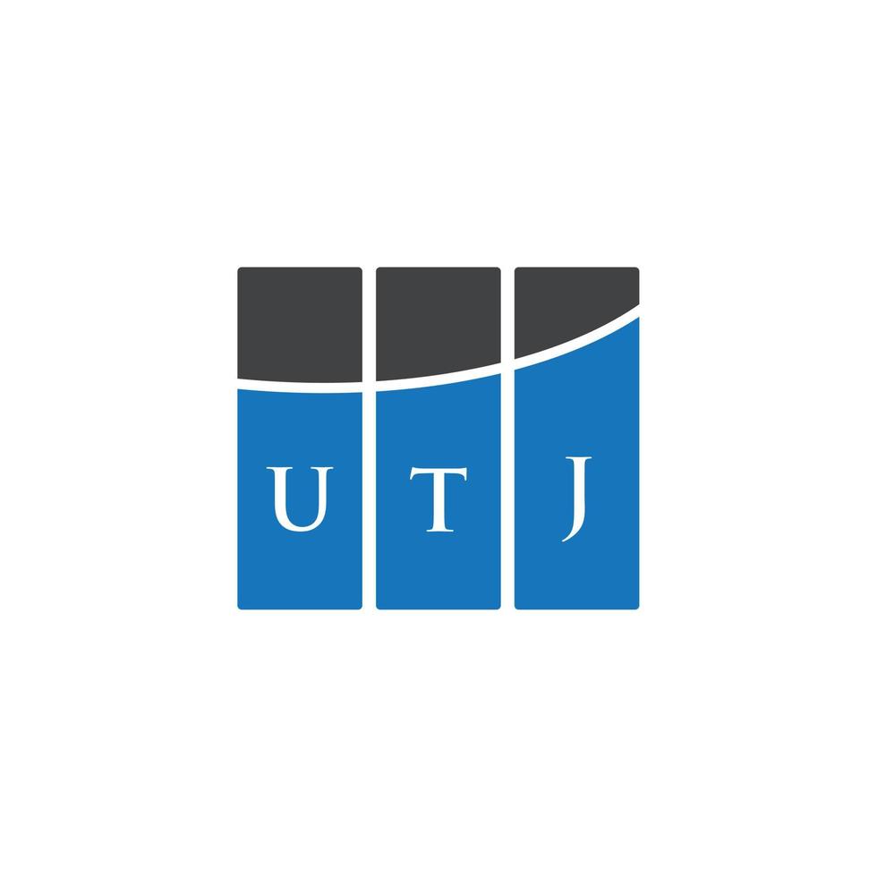 diseño de logotipo de letra utj sobre fondo blanco. concepto de logotipo de letra de iniciales creativas utj. diseño de letras utj. vector