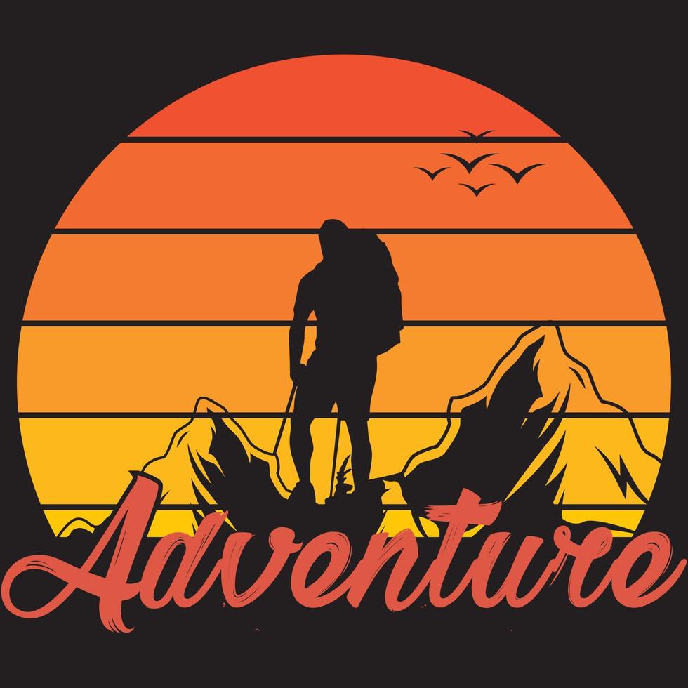 el impresionante archivo de diseño de camiseta de vector de aventura