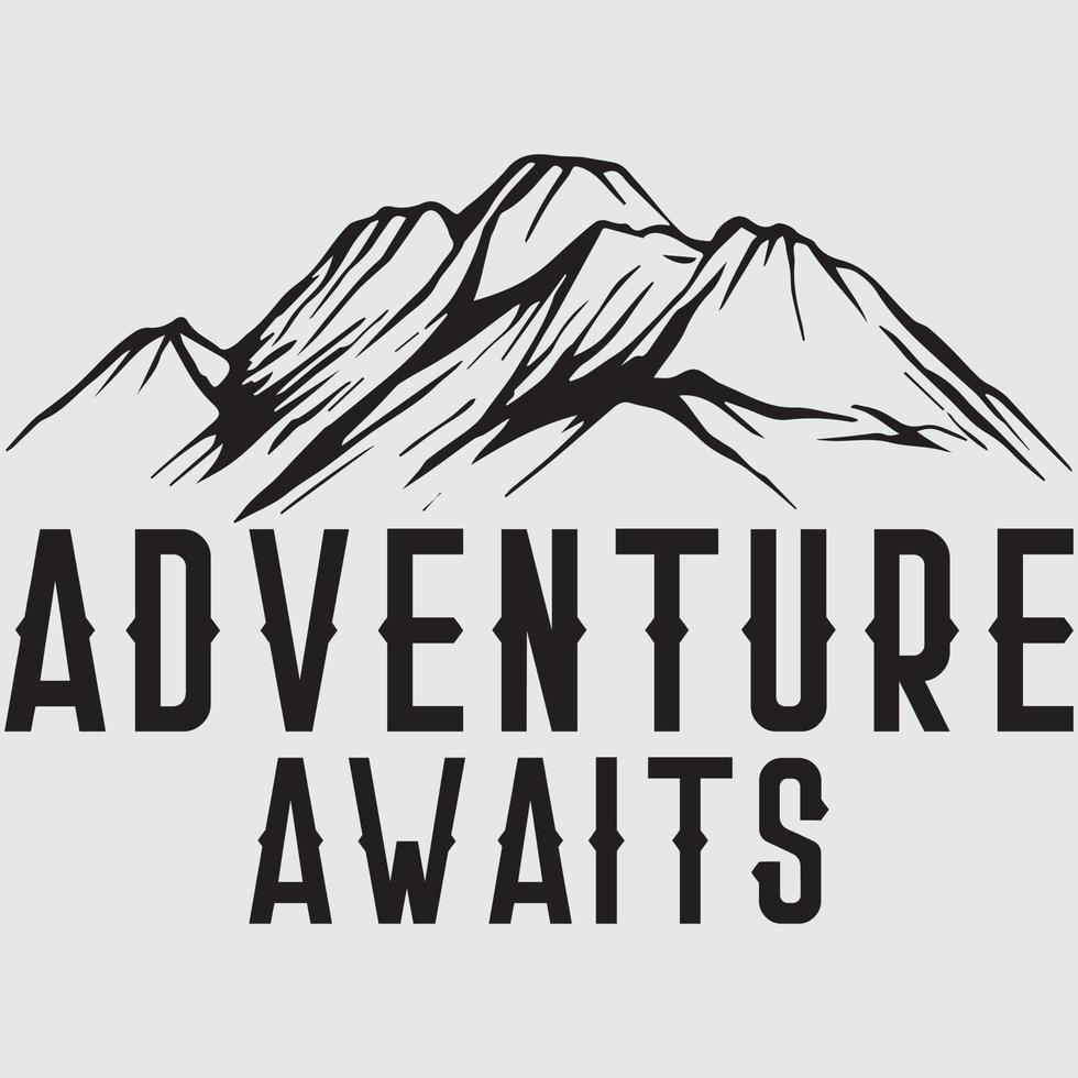 The Awesome Adventure Awaits T-shirt Design File vector