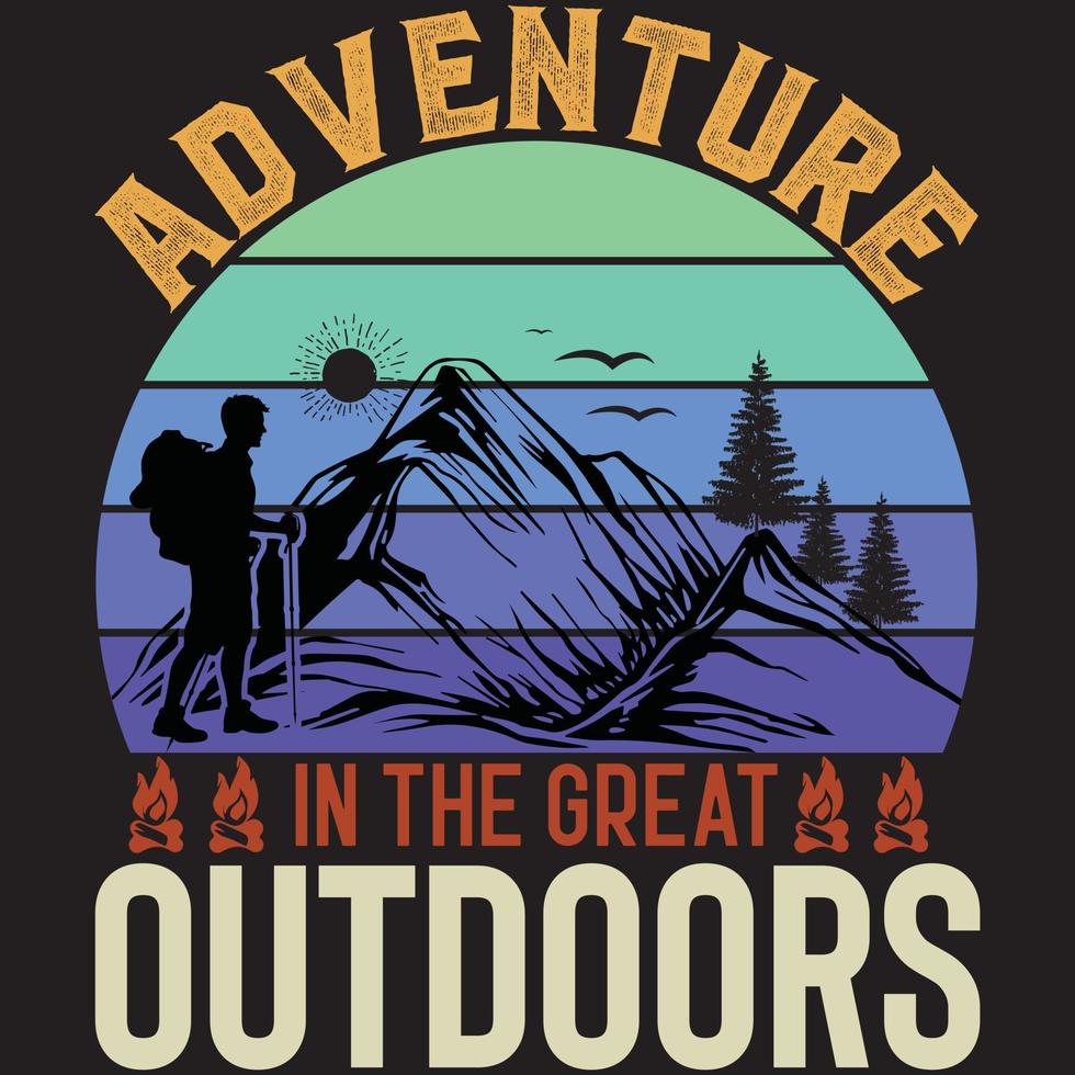 The Awesome Adventure In The Great Outdoors Vector T-shirt