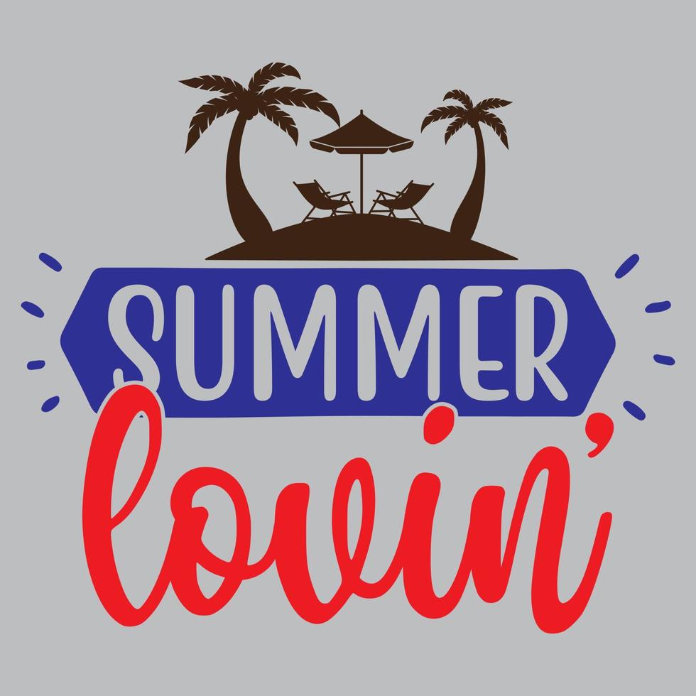 Awesome Summer Loving Vector T-shirt Design