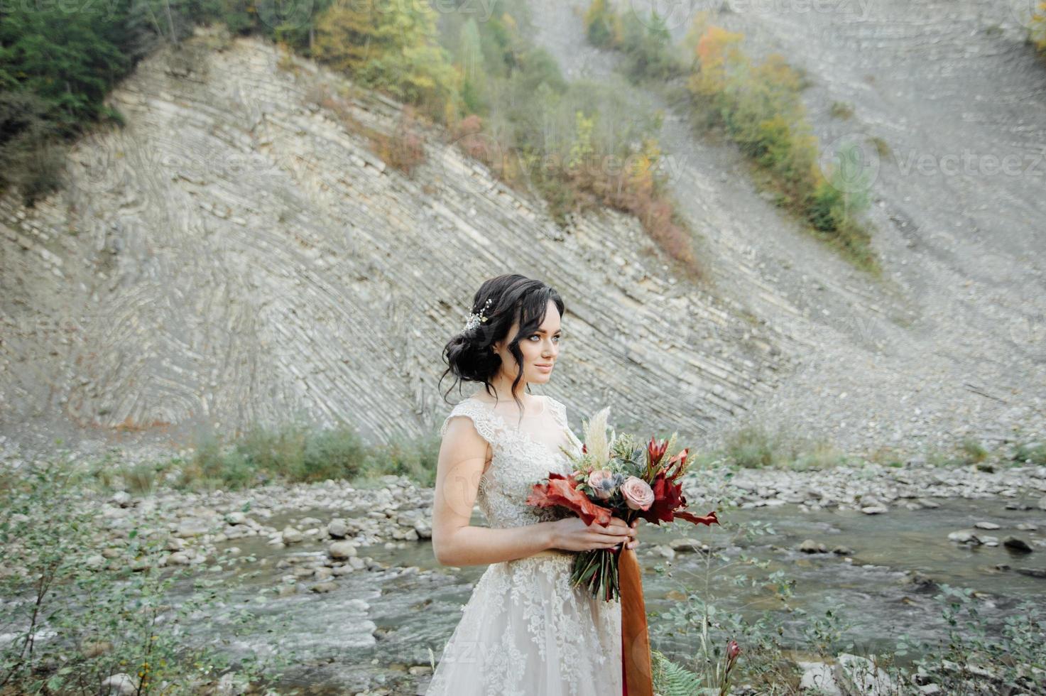 portrait of the bride. photo