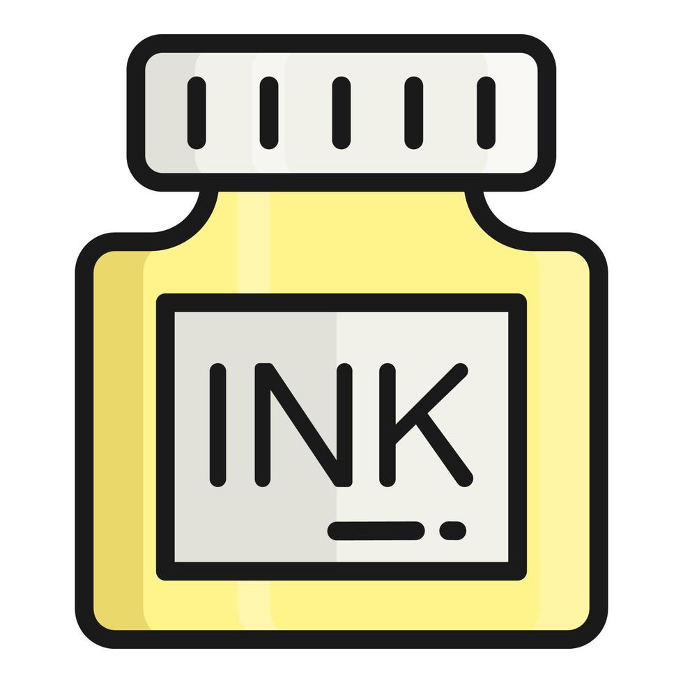 inkpot vector icon, school and education icon