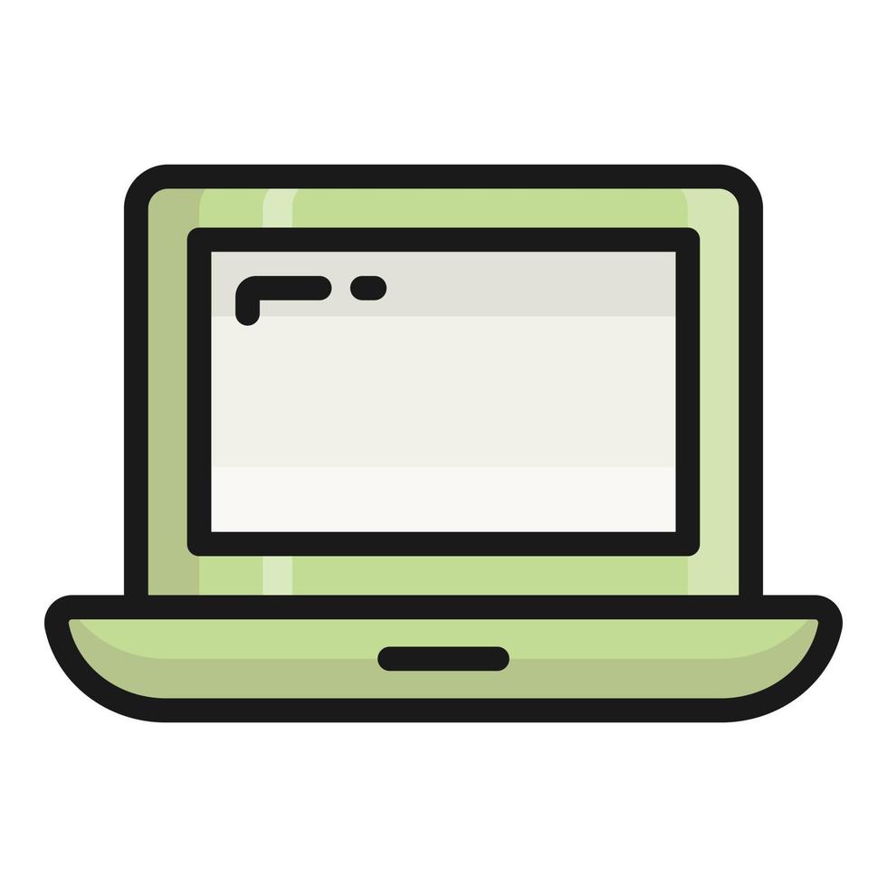 laptop vector icon, school and education icon