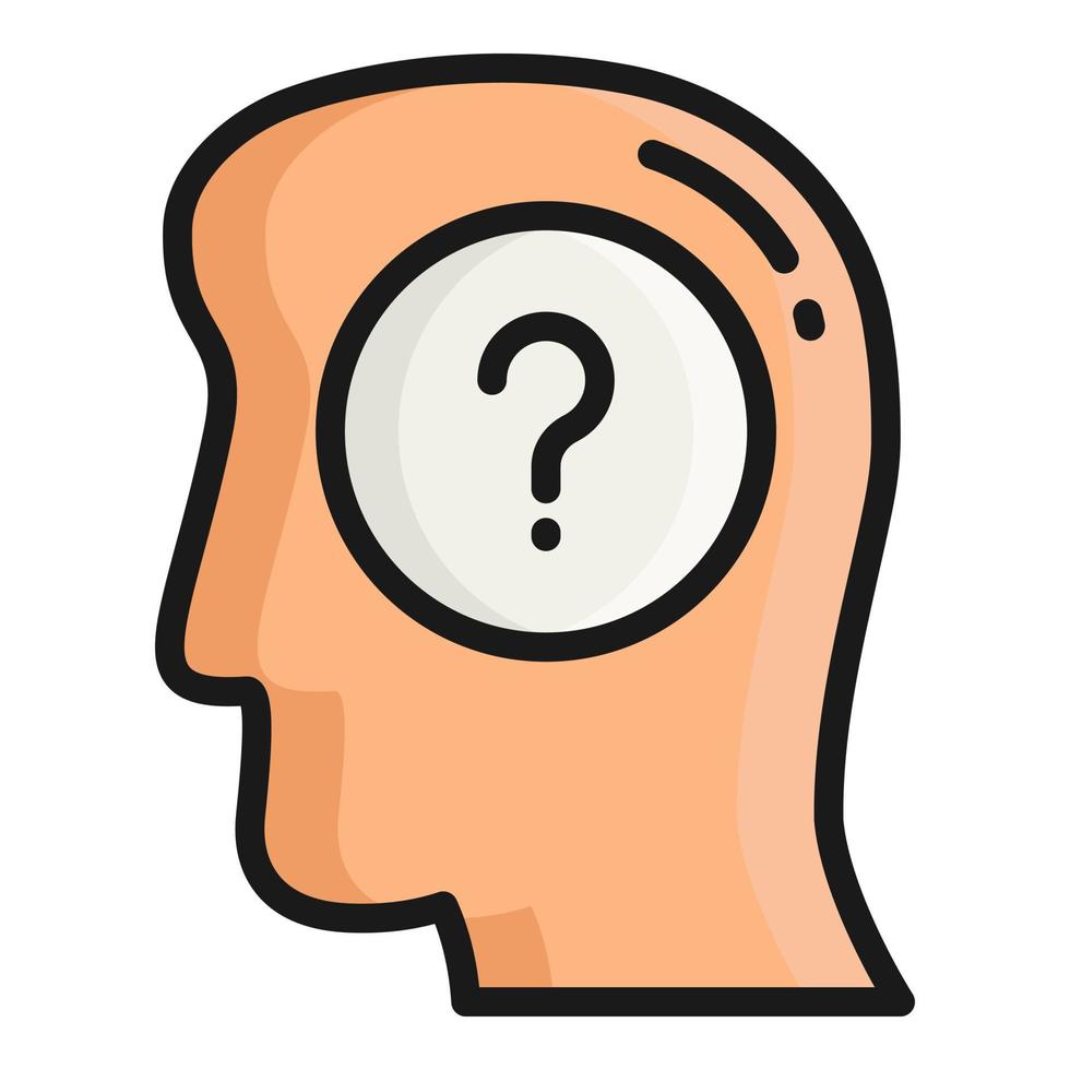 doubt vector icon, school and education icon