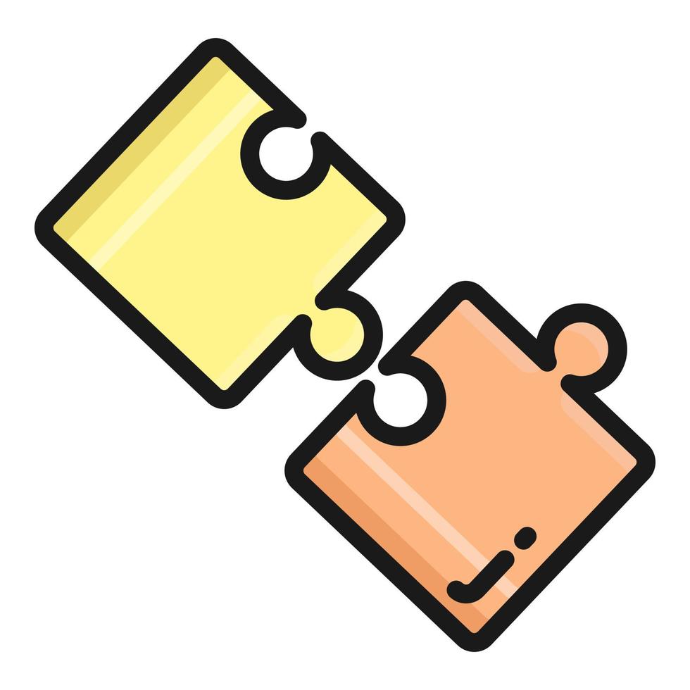 puzzle vector icon, school and education icon