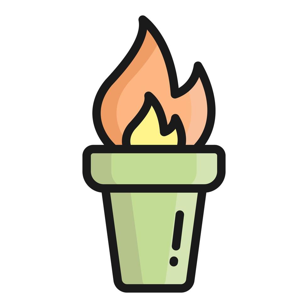 Torch vector icon, school and education icon