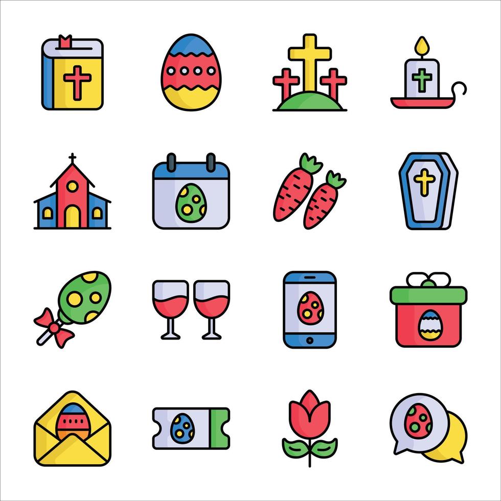 Simple Set of Easter Day Vector icons