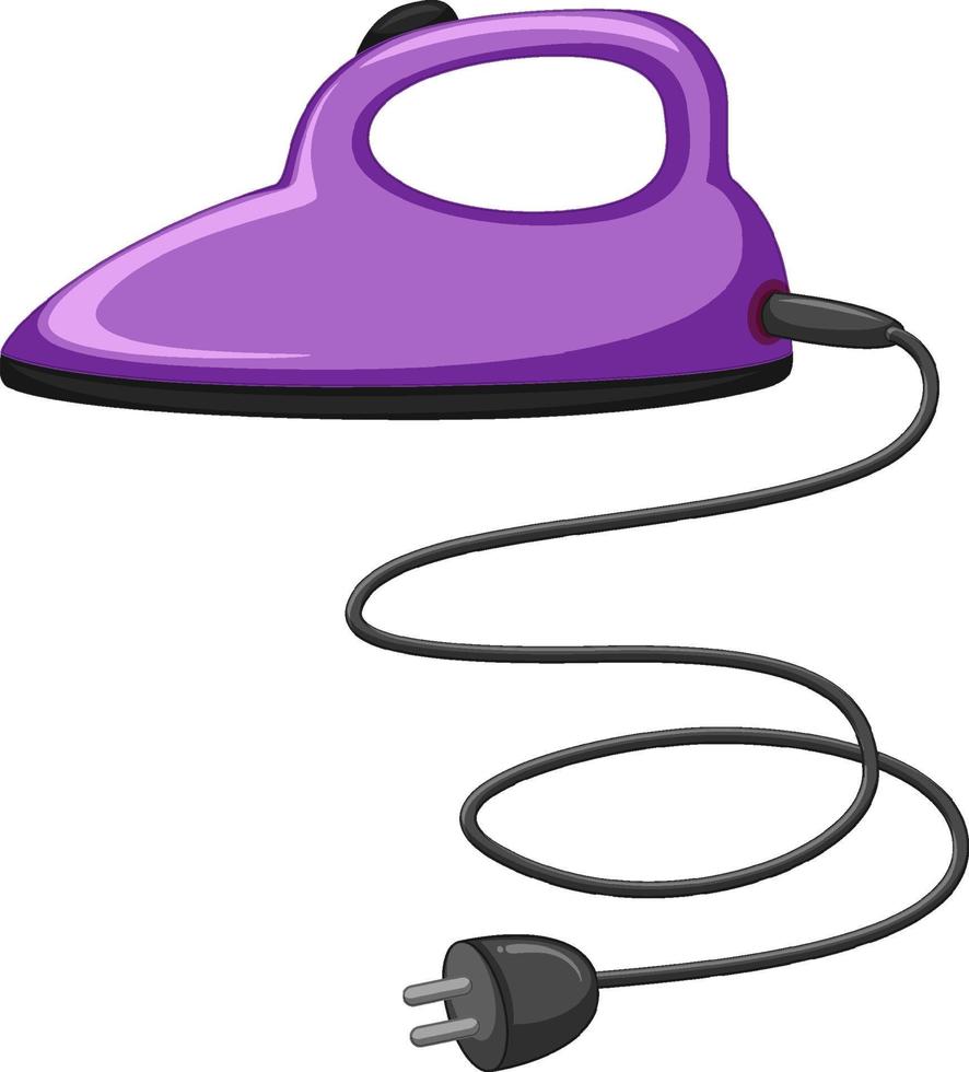 Electric iron in purple color vector