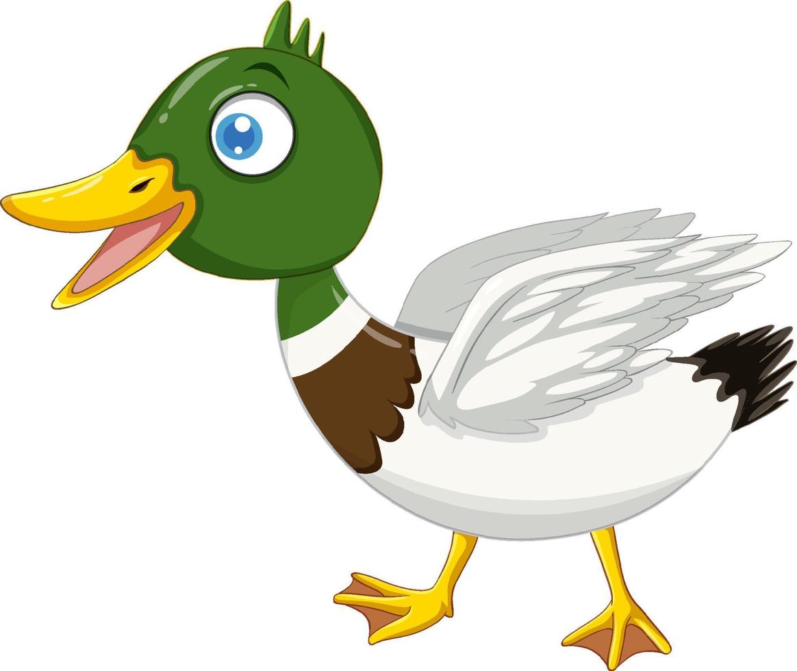 Little duck with happy face vector
