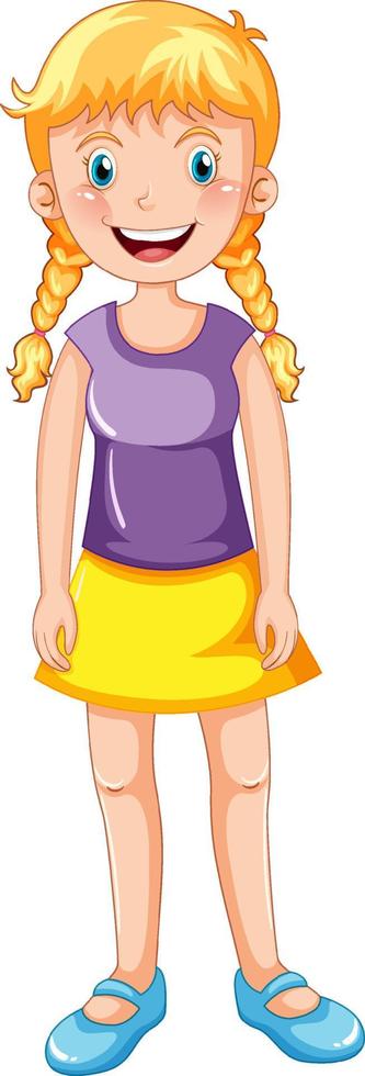 Little girl with happy face vector