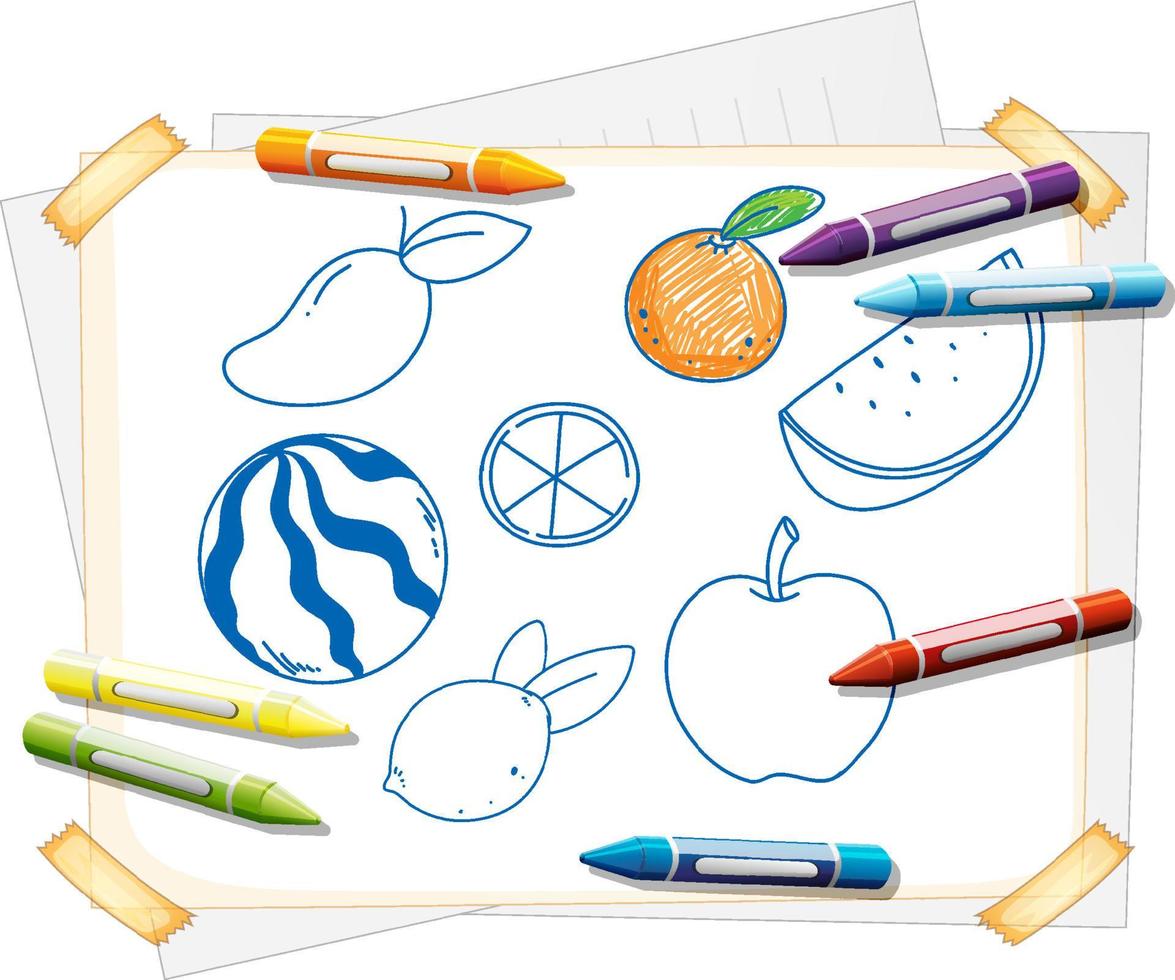 Colouring book template for kids vector