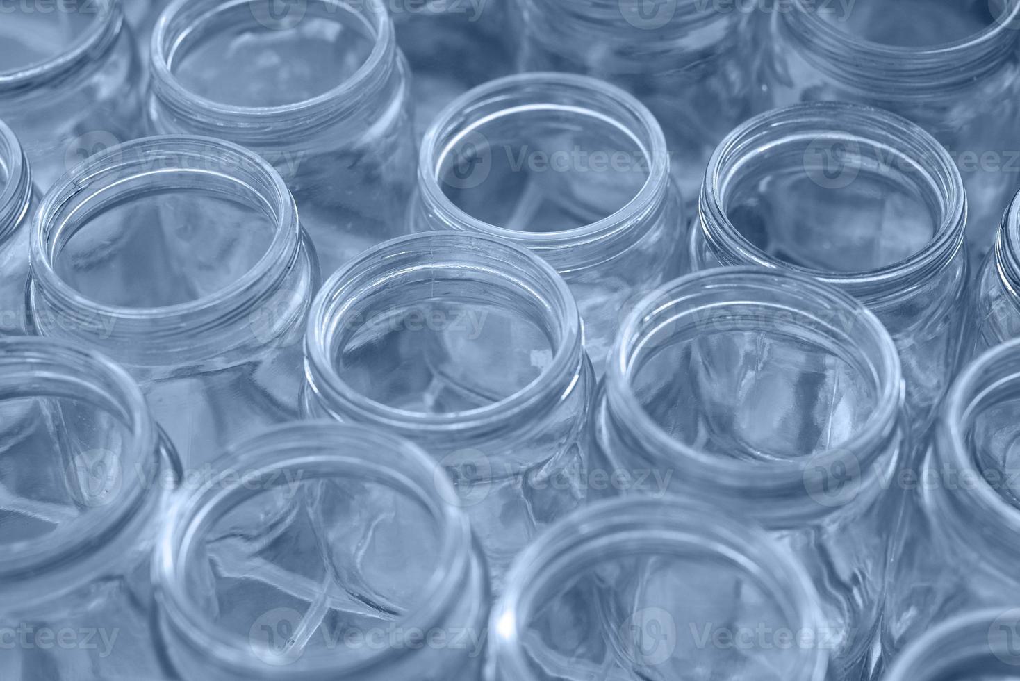 Sorting and collection of glass containers for recycling and reuse. photo