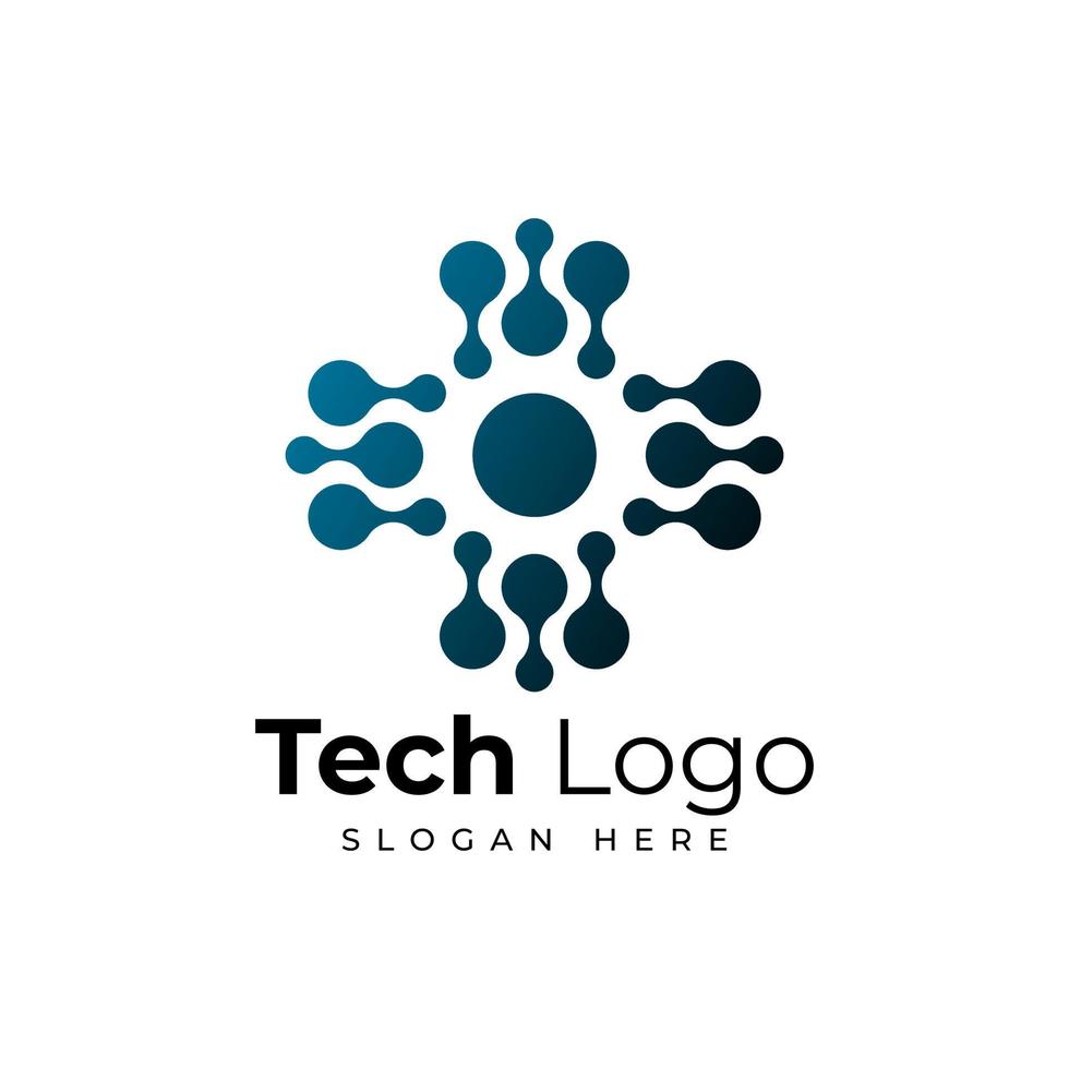 diseño de logotipo de tecnología vector