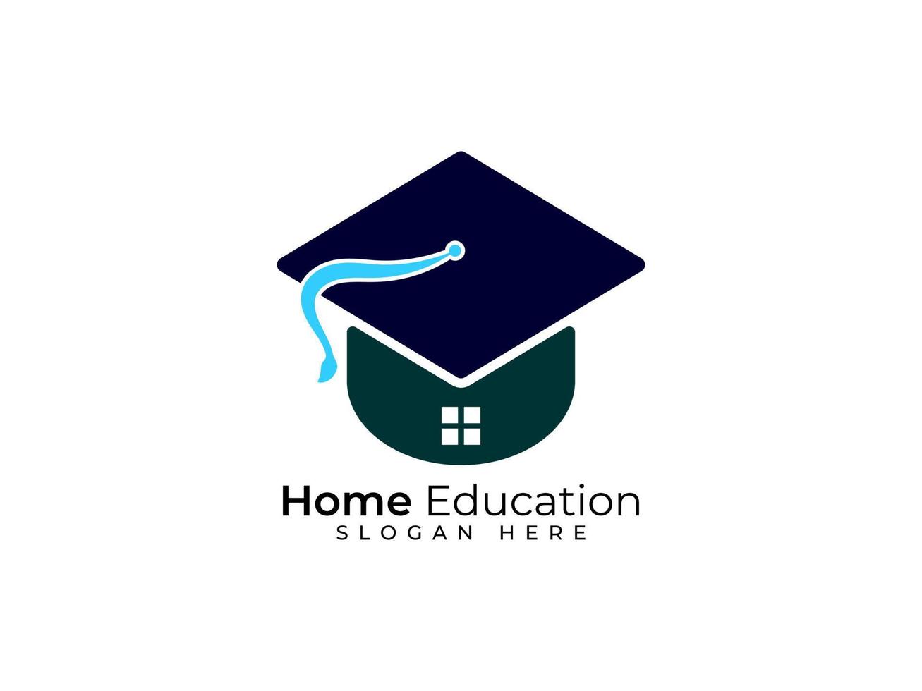 diseño de logotipo de educación en el hogar vector