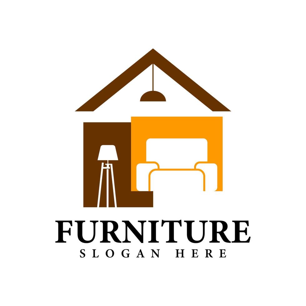 diseño de logotipo de muebles vector