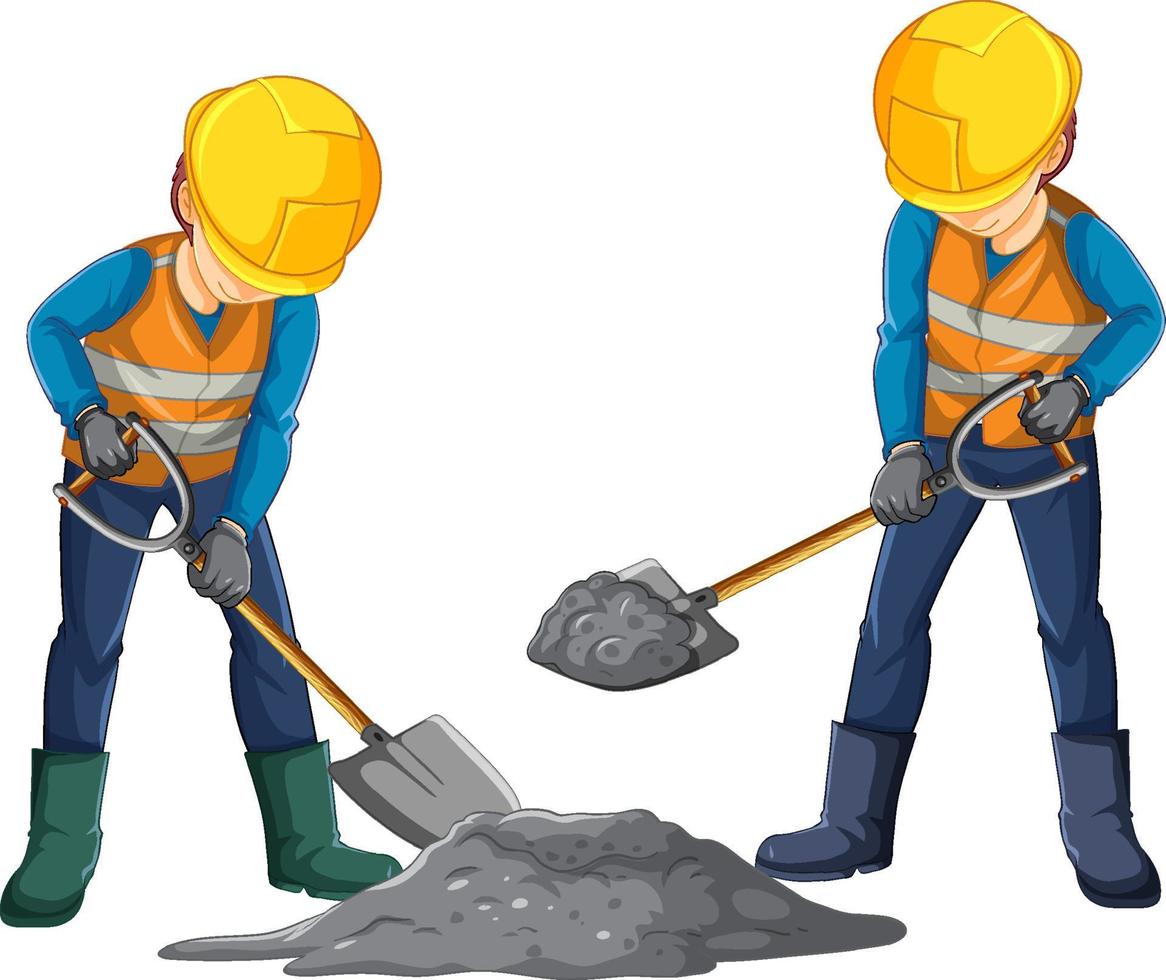 Construction worker cartoon character vector