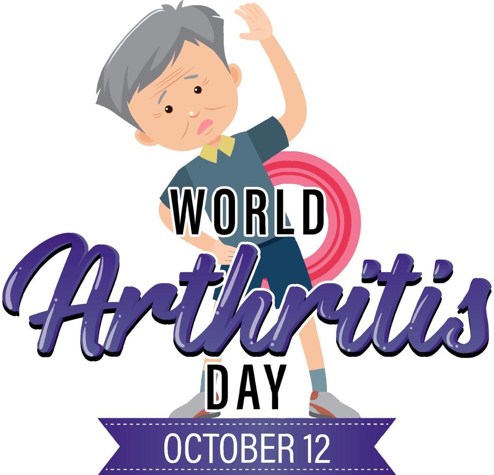World arthritis day word banner design vector